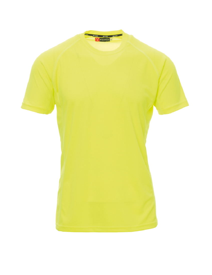 T-Shirt Dry-Tech Εργασίας Άθλησης Κίτρινο Φλούο - Payper Runner T-Shirt Fluo Yellow