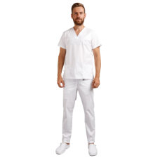 Ελαστική Ανδρική Μπλούζα Ιατρικής Αισθητικής Λευκή - Victor White