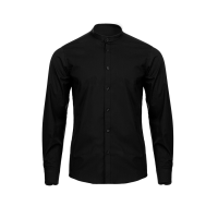 Ελαστικό Ανδρικό Πουκάμισο Εργασίας Μαύρο - Velilla Collar Mao Shirt Man Black